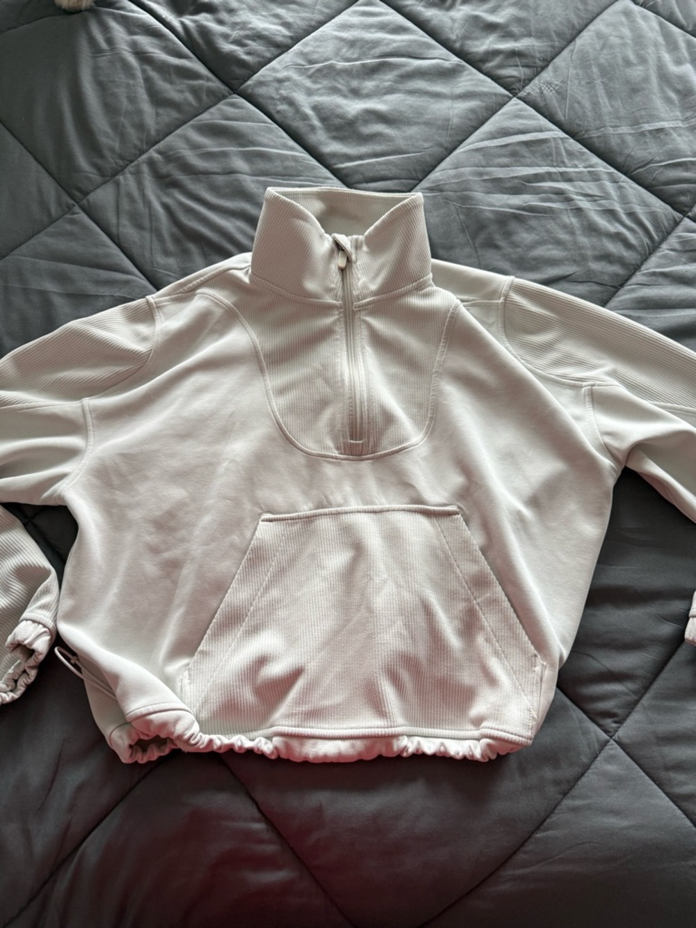 lululemon athletica Cream Half-Zip Funnel Pullover